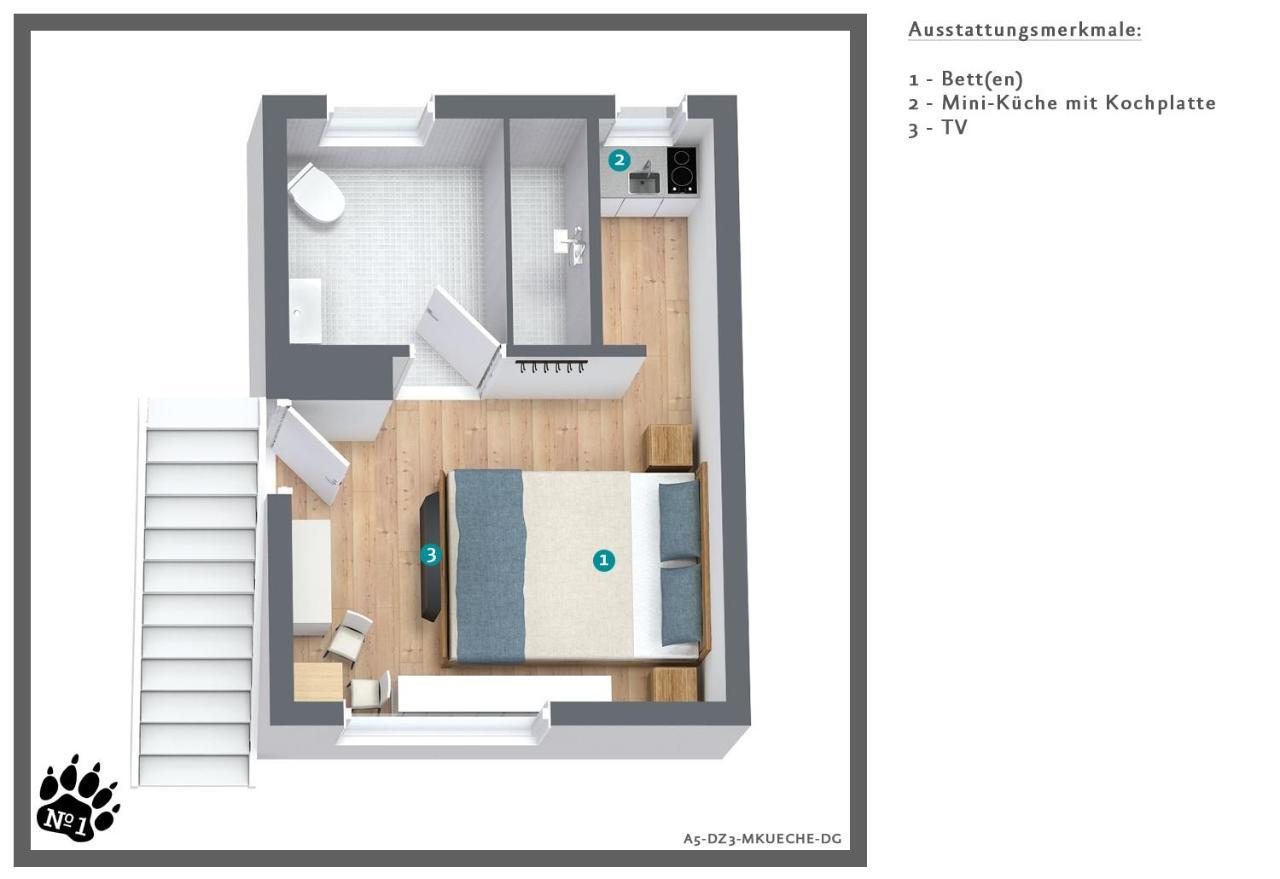 Numero1-Pension Und Cafe รูเบอร์ลันด์ ภายนอก รูปภาพ